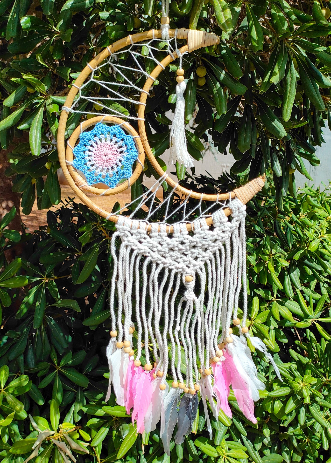 Acchiappasogni Luna - Rosa Acchiappasogni