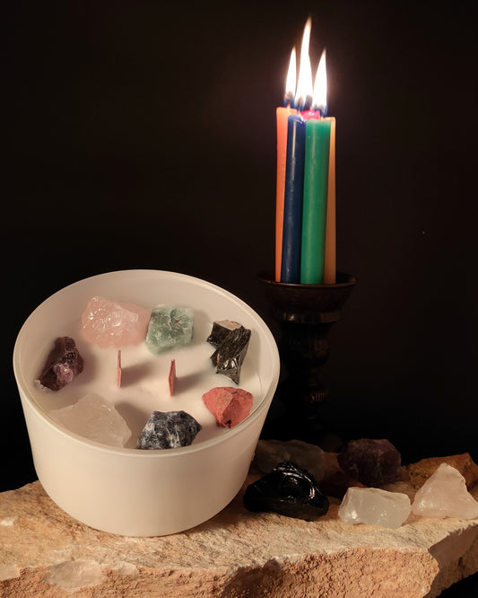 Candela Cristallo Grande - Sette Chakra