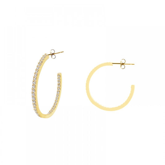 ORECCHINI A CERCHIO CON ZIRCONE