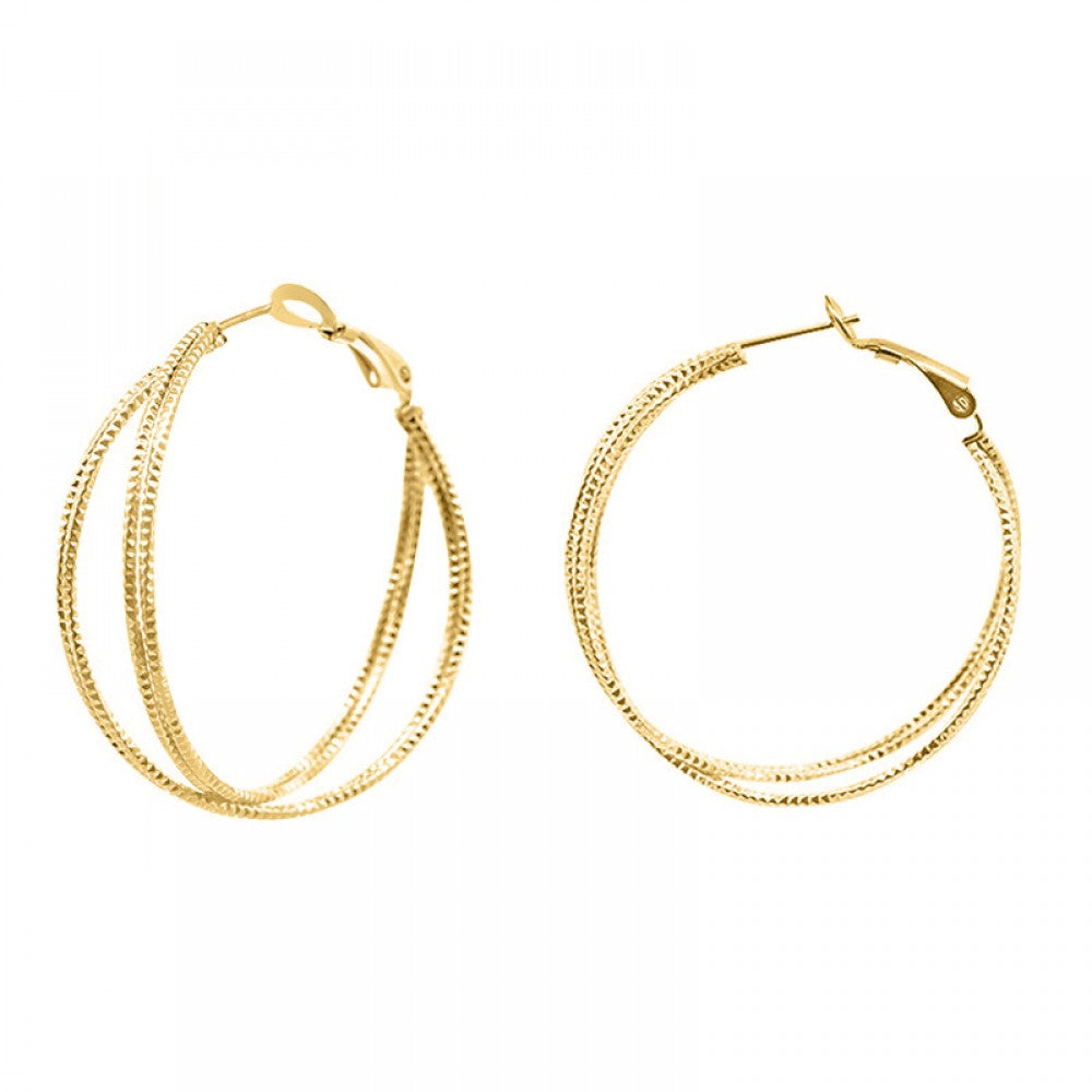 ORECCHINI A CERCHIO INCROCIATO