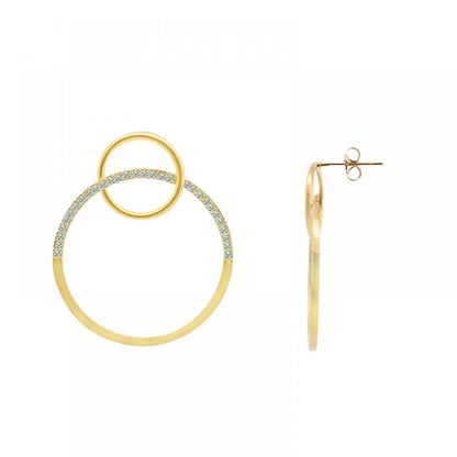 ORECCHINI PENDENTI A  CERCHIO CON STRASS