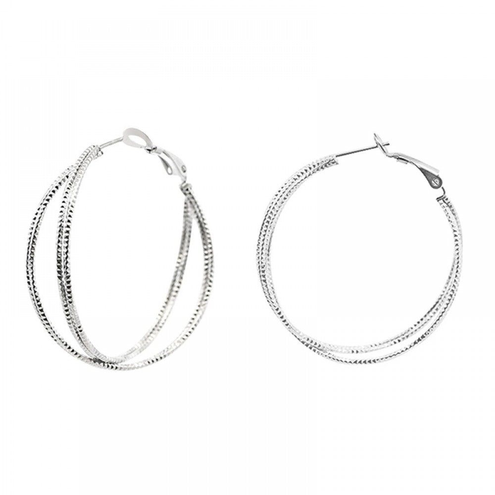 ORECCHINI A CERCHIO INCROCIATO