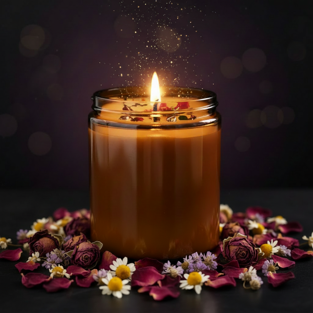 Candela con Fiori