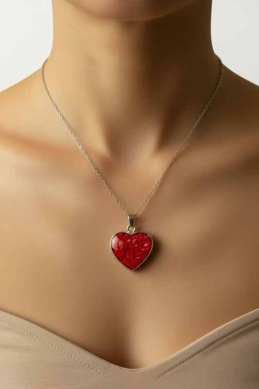 Collana cuore rosso