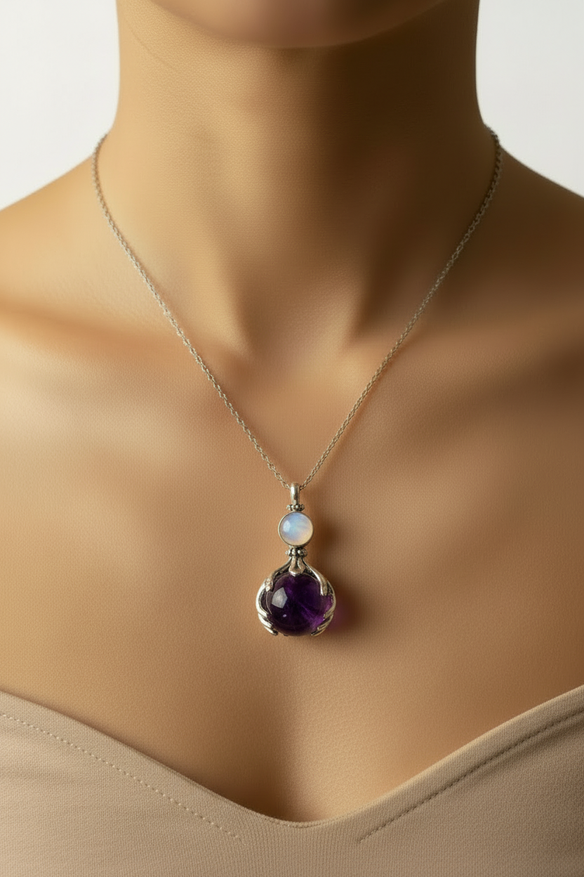 Collana mano ametista