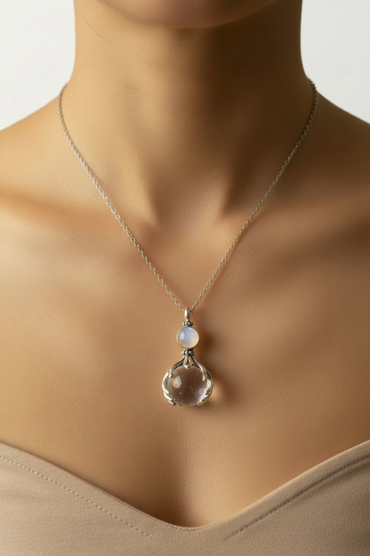 Collana mano cristallo di rocca