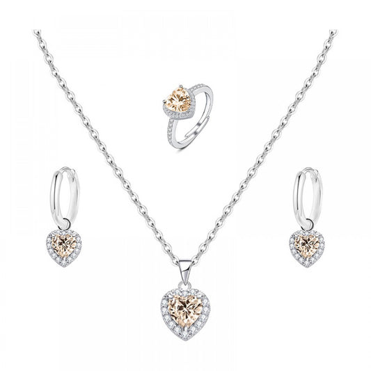 PARURE ZIRCONE CUORE