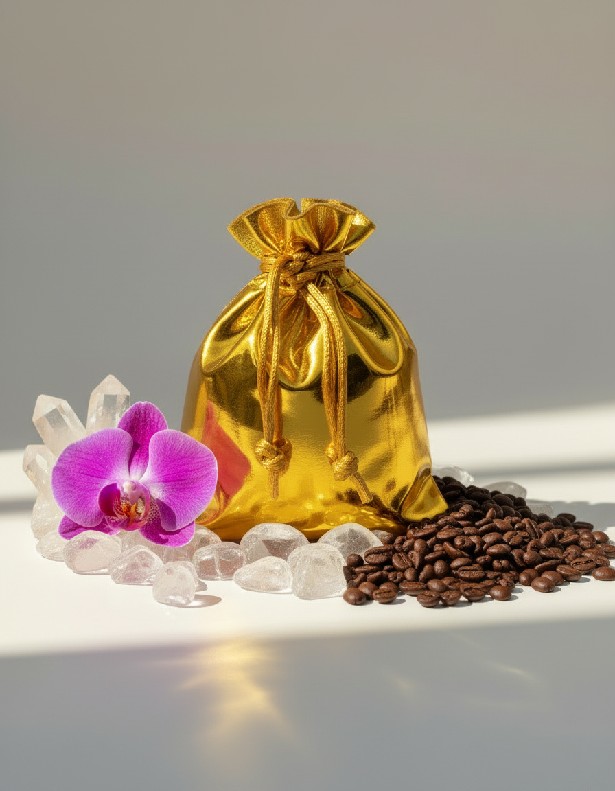 Sacchettino Oro lucido con nodi corretti