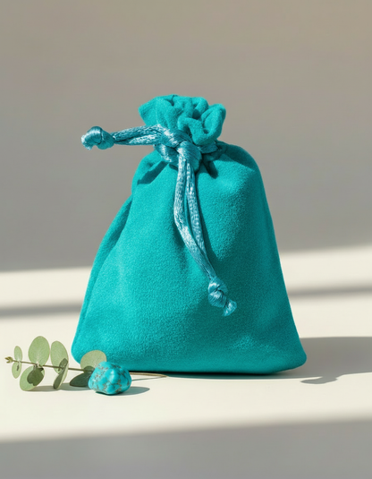 Sacchettino turchese-blu più acceso