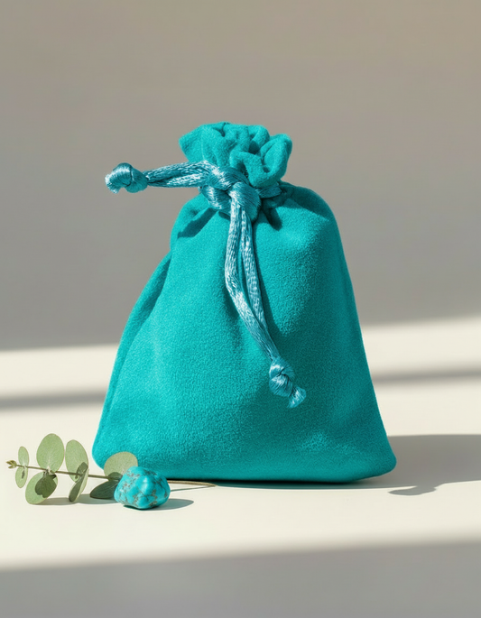 Sacchettino turchese-blu più acceso