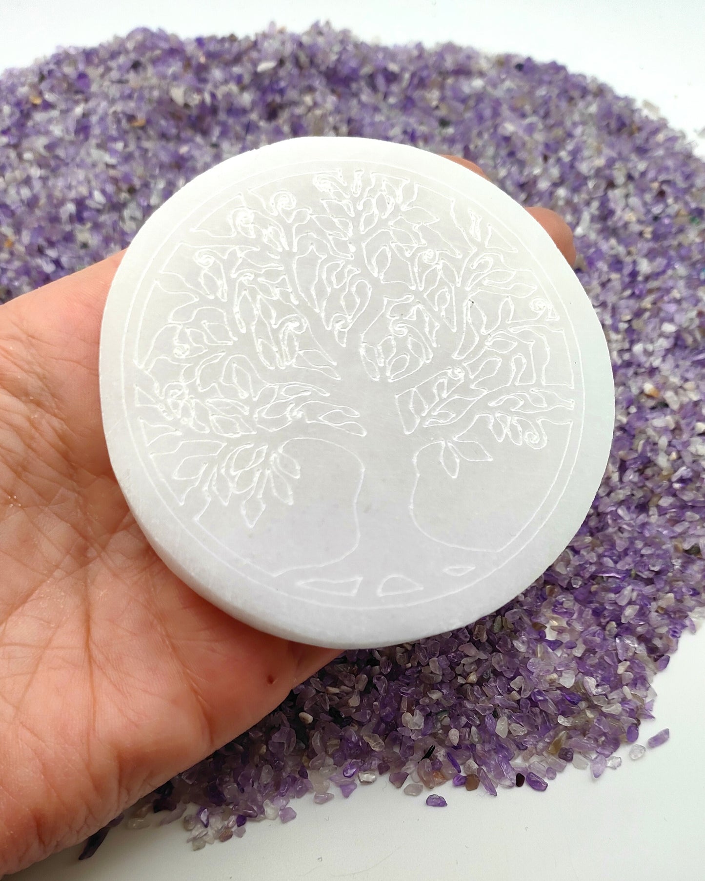 Piastra  Selenite Albero Della Vita