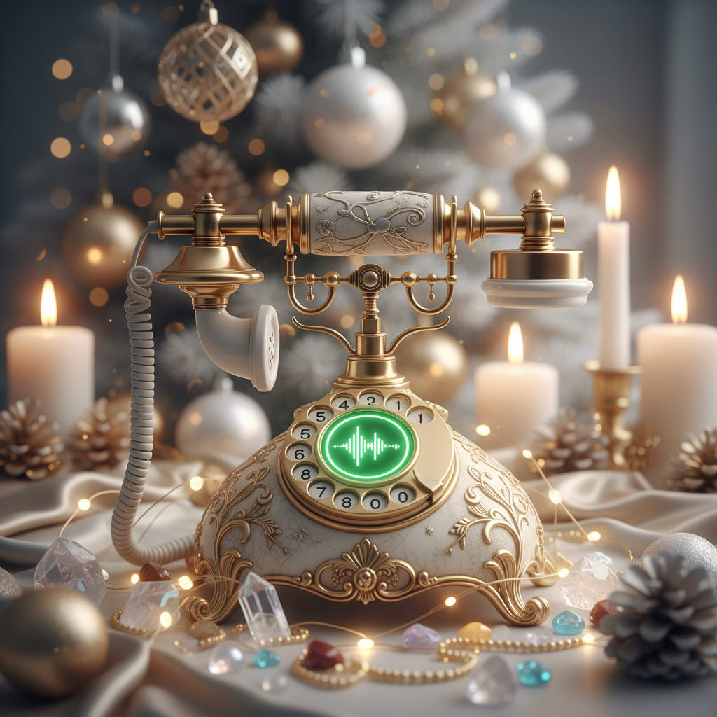 Telefono vintage magico con vocale WhatsApp